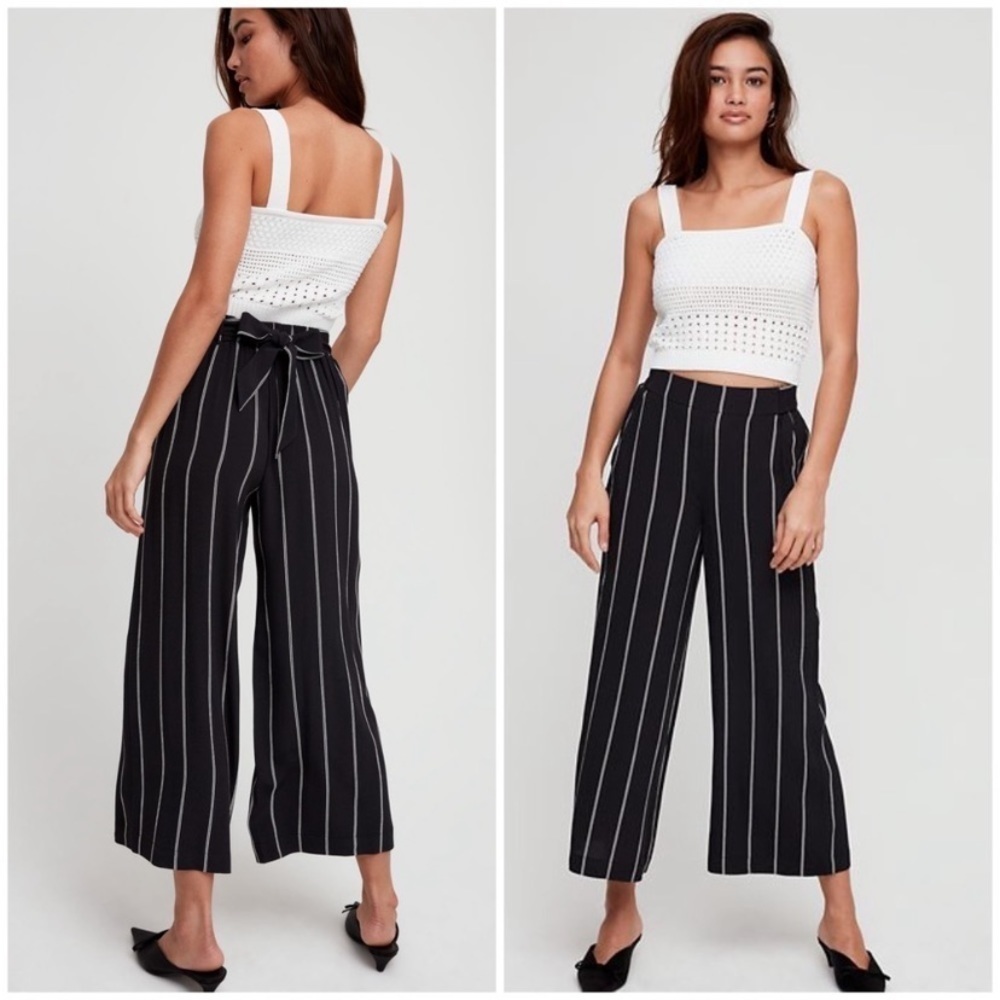 Wilfred Faun Stripe Wide Leg Back Tie Pants